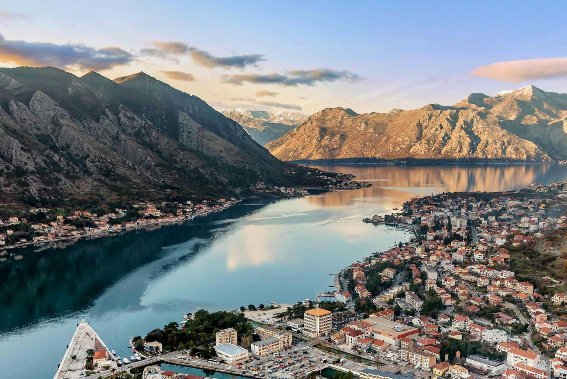 View over Kotor from the top of the town walls