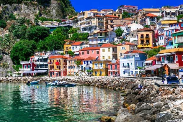 The colourful buildings of Parga in Greece