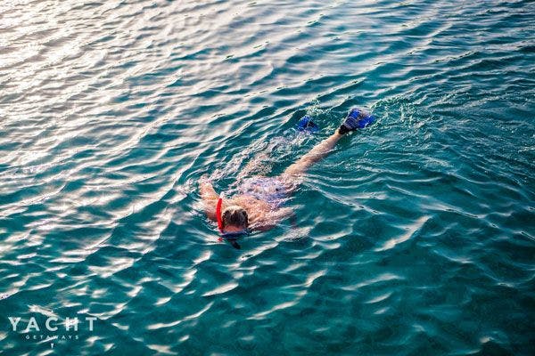 Sailing holidays that offer more - Snorkelling in the warm Med sea