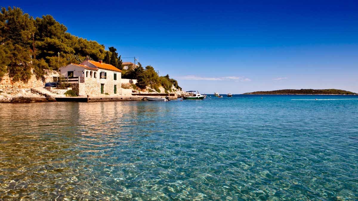 Beautiful bay in the Elaphiti Islands of Croatia