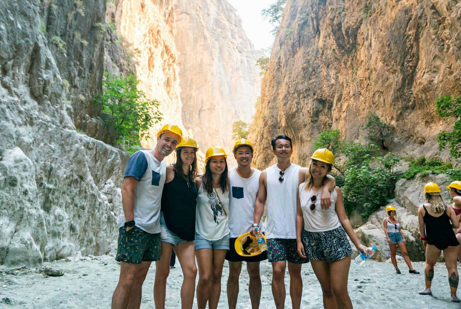 Group of friends in Saklikent Gorge