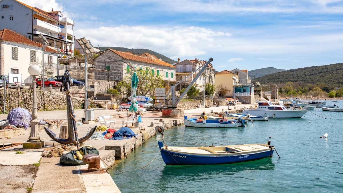 Bigova waterfront in Montenegro