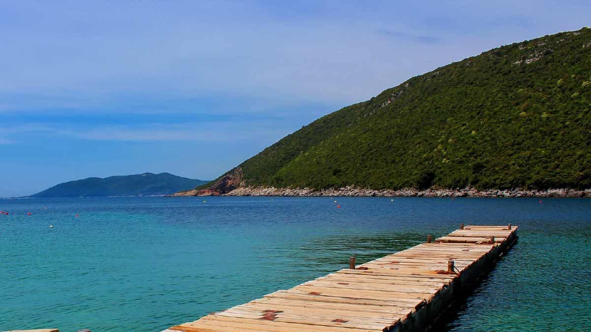 Zanjice Bay pier in Montenegro