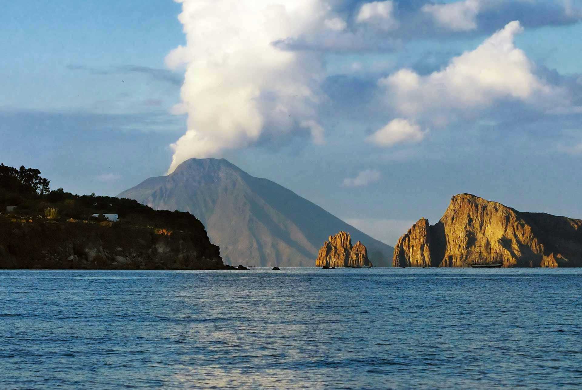 Stromboli volcano in Sicily