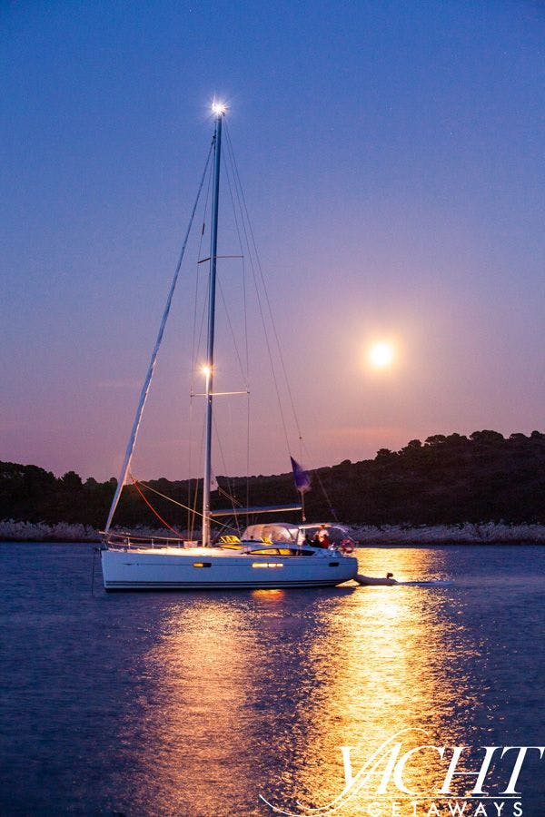 Yacht charter in Turkey - sailing at sunset