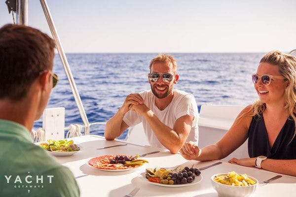 Boat charter in Greece - Eating at sea