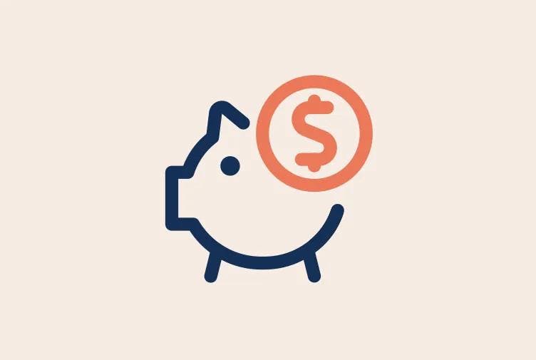 Payment plan icon of a piggy bank