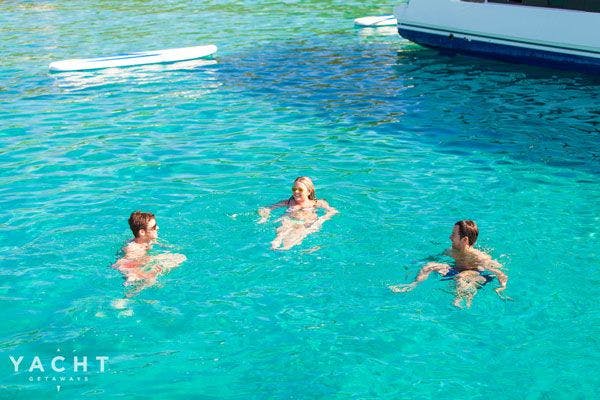Luxury yacht charter in Croatia - Swimming fun
