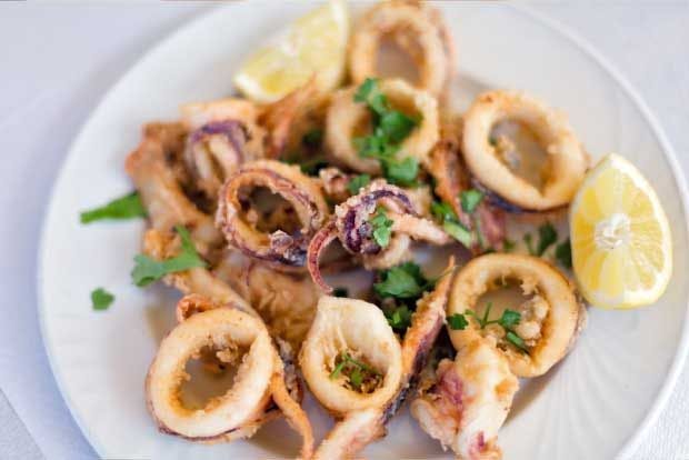 Greek fried calamari