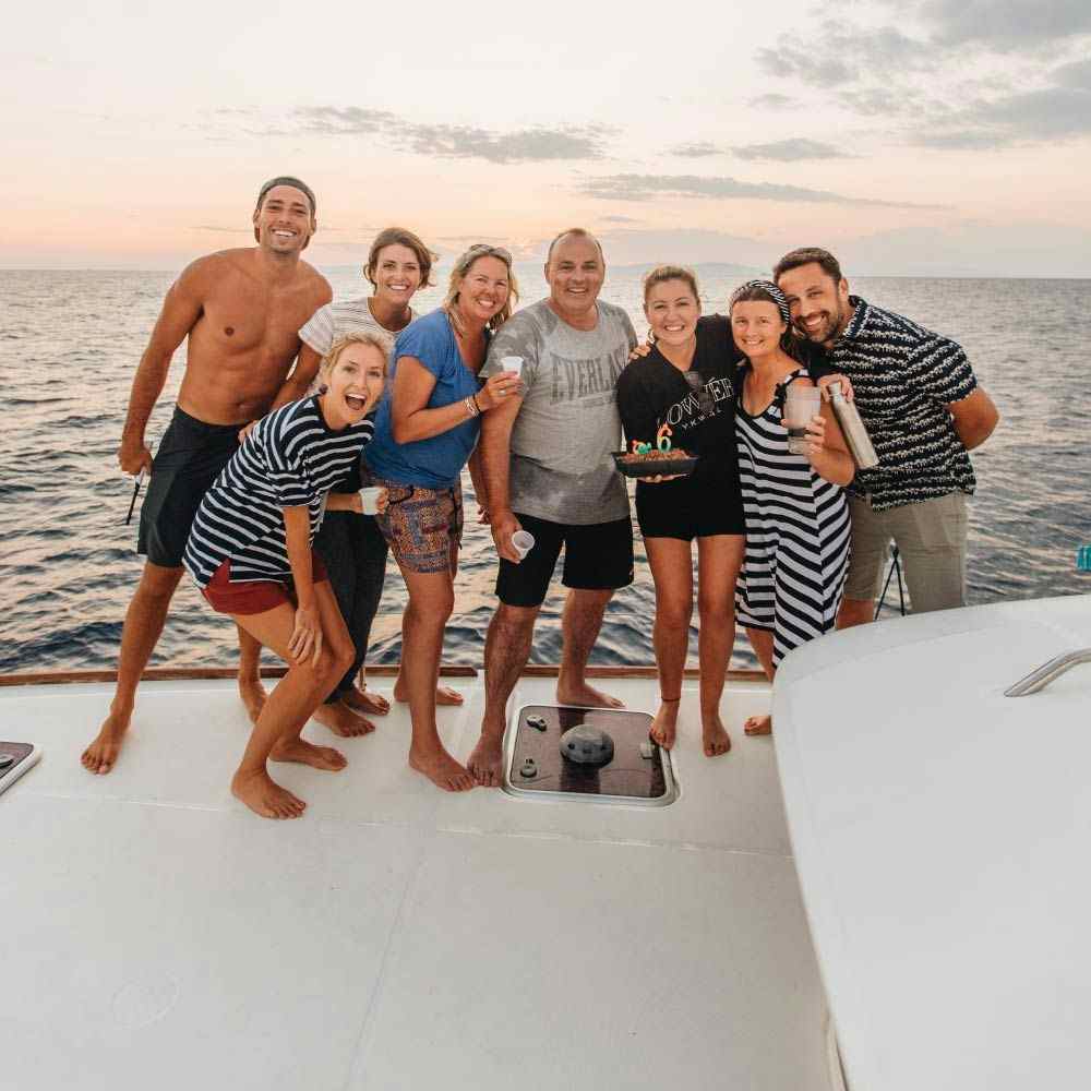 Yacht Getaways guests celebrate onboard