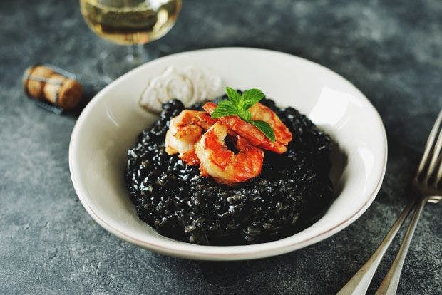 Croatian squid ink risotto